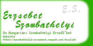 erzsebet szombathelyi business card